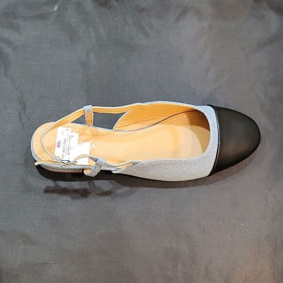 BRAND NEW TOP MODA SLINGBACK LOW BLOCK-HEEL ADJUSTABLE BUCKLE SHOE G1 - Picture 11 of 14